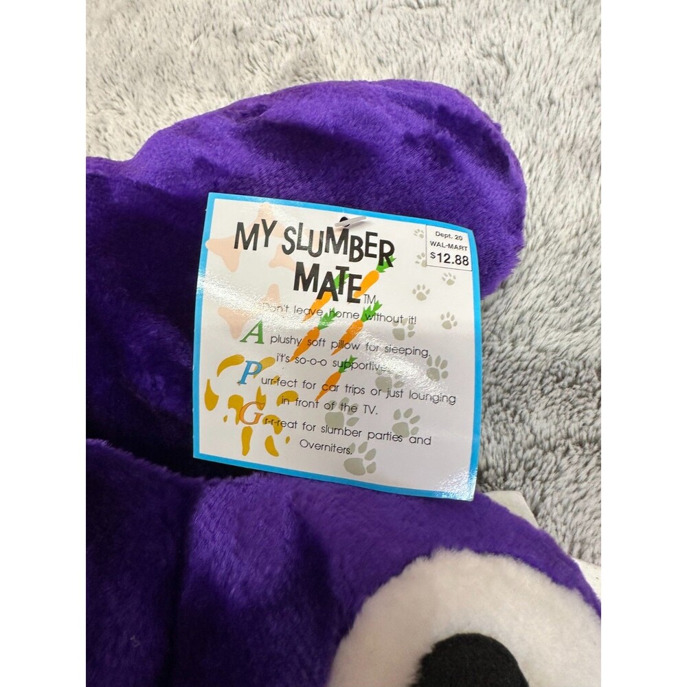 NOS VTG 80s My Slumber Mate Plush Dragon Pillow RARE Walmart With Tags NEW 23" - Picture 5 of 10